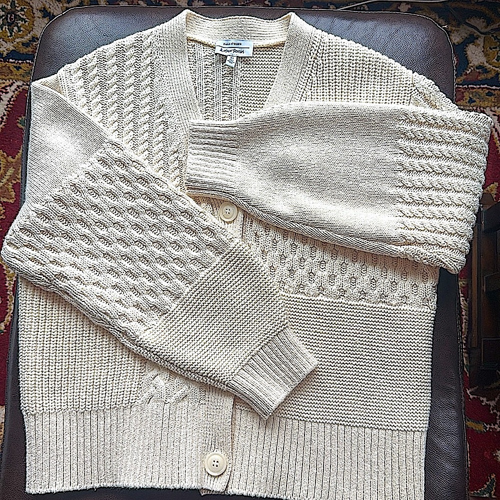 & Other Stories Ivory Textured Knit Cardigan